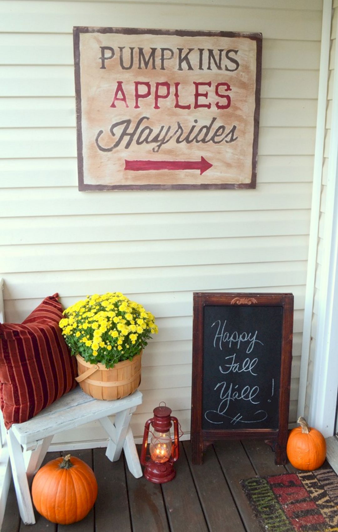 DIY Rustic Fall Sign With Chalky Finish Paint From Homesteading