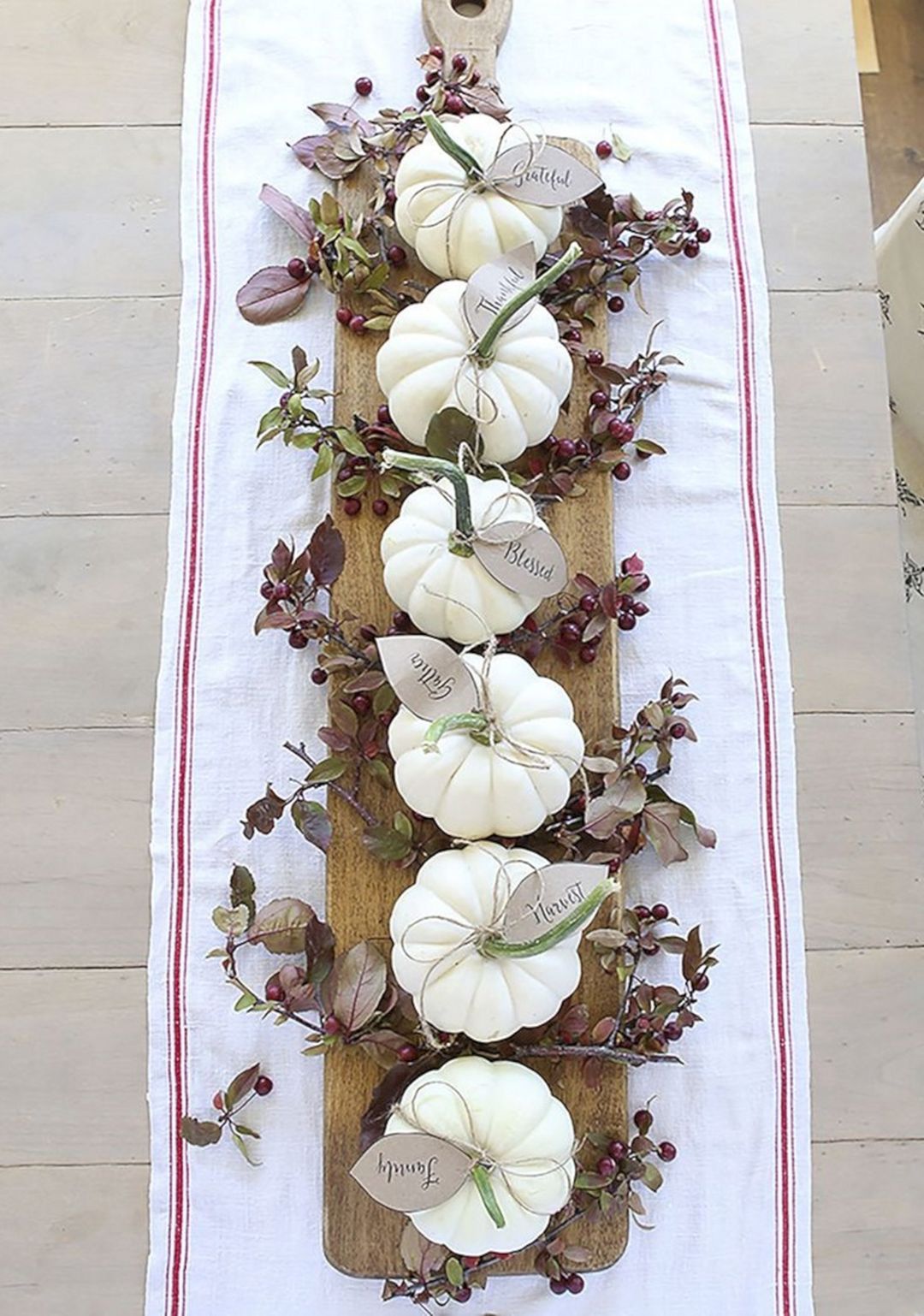 Pumpkin Place Card Centerpiece from Countryliving