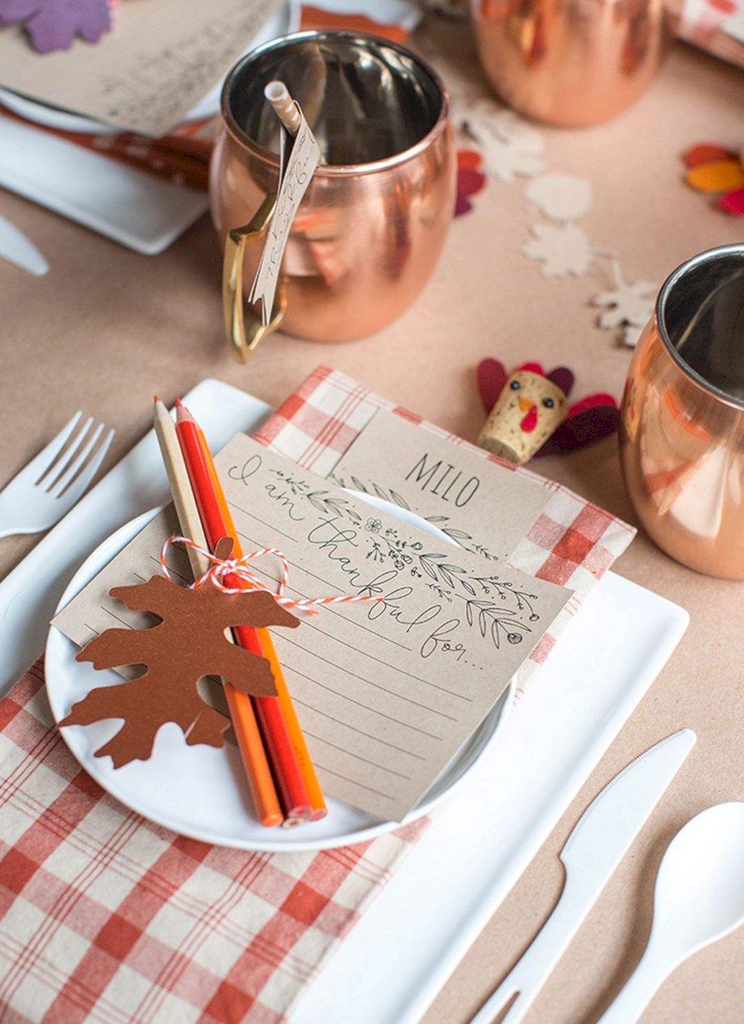 Thanksgiving Kid's Table From Simplemadepretty