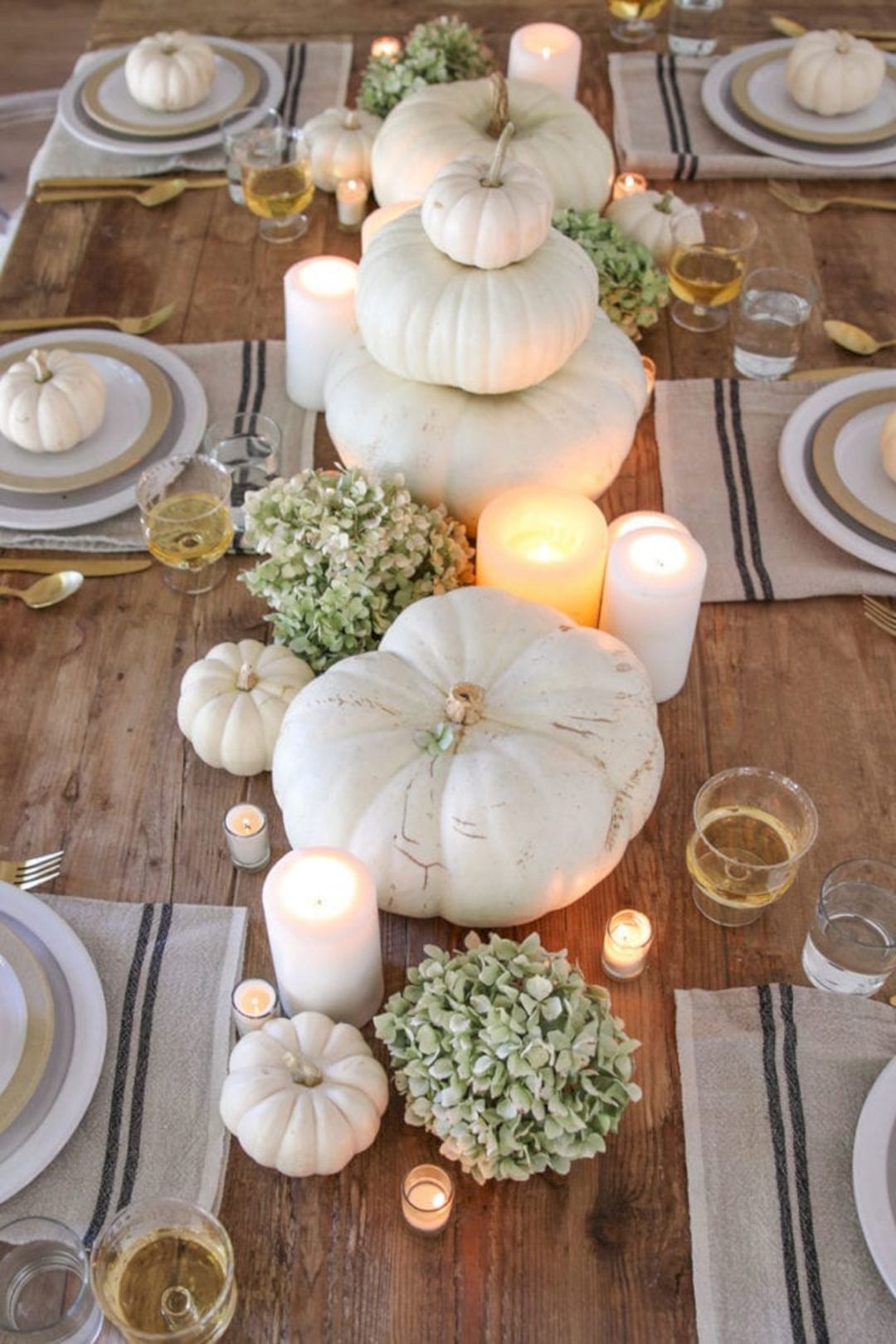 Thanksgiving Table With White Pumpkin from Modern-glam